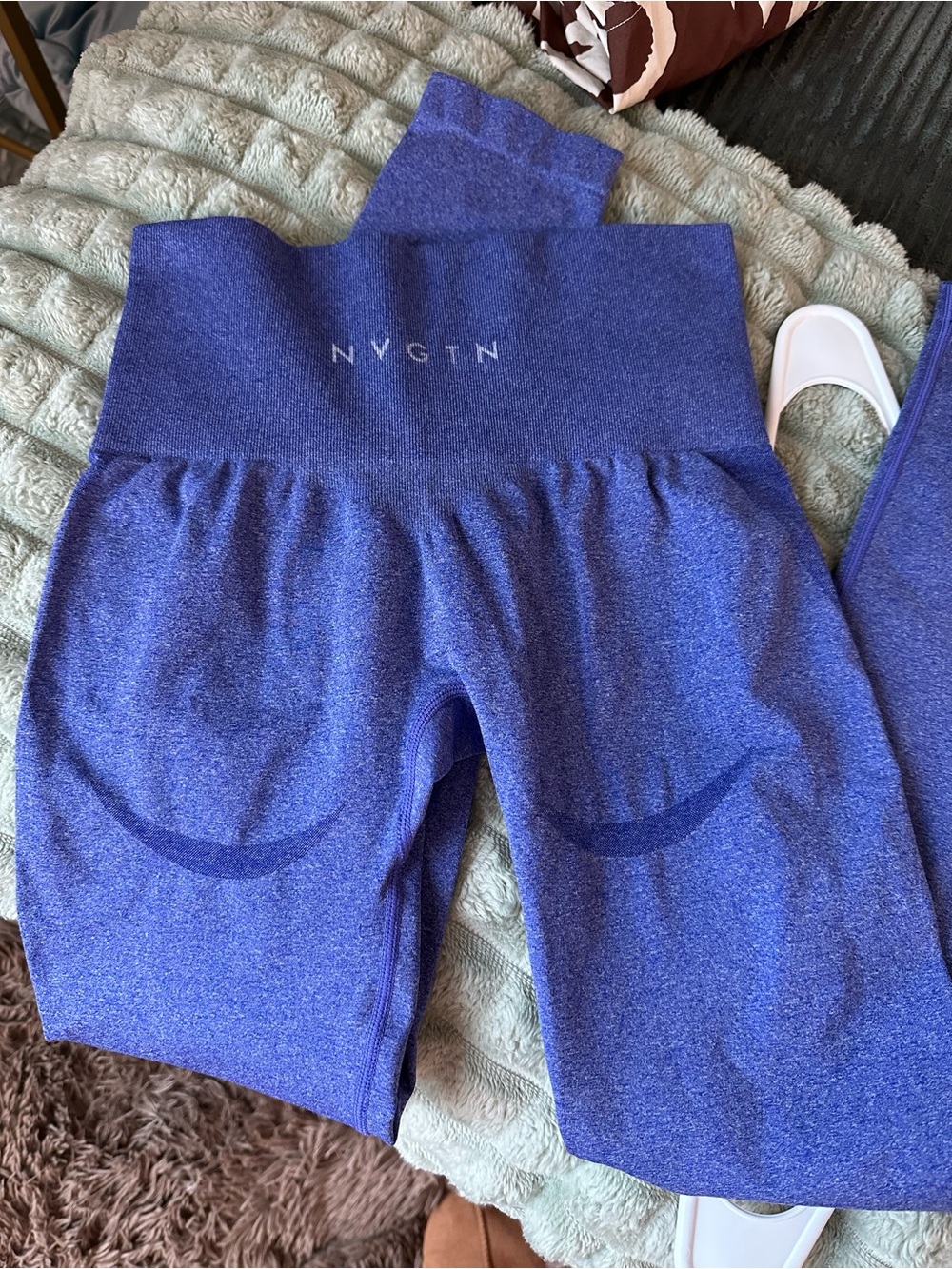 NVGTN High-Waist Blue Athletic Leggings